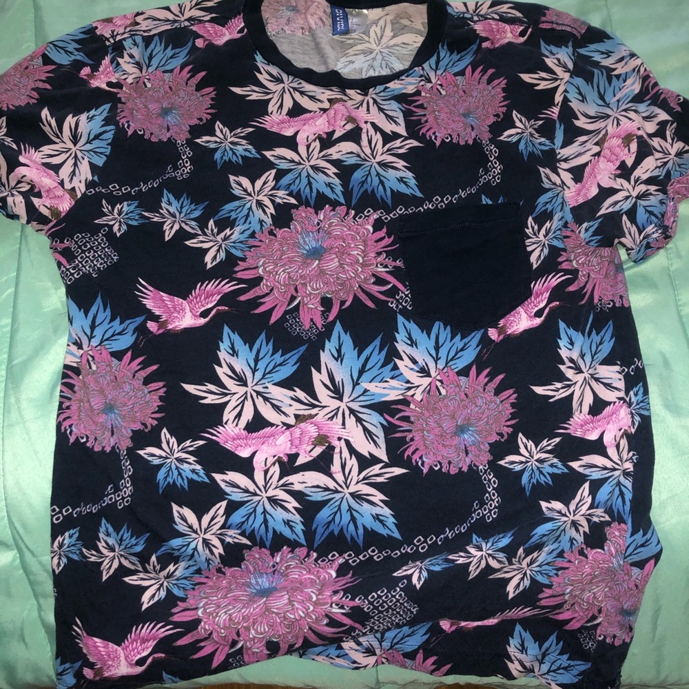 Divided mens flower shirt